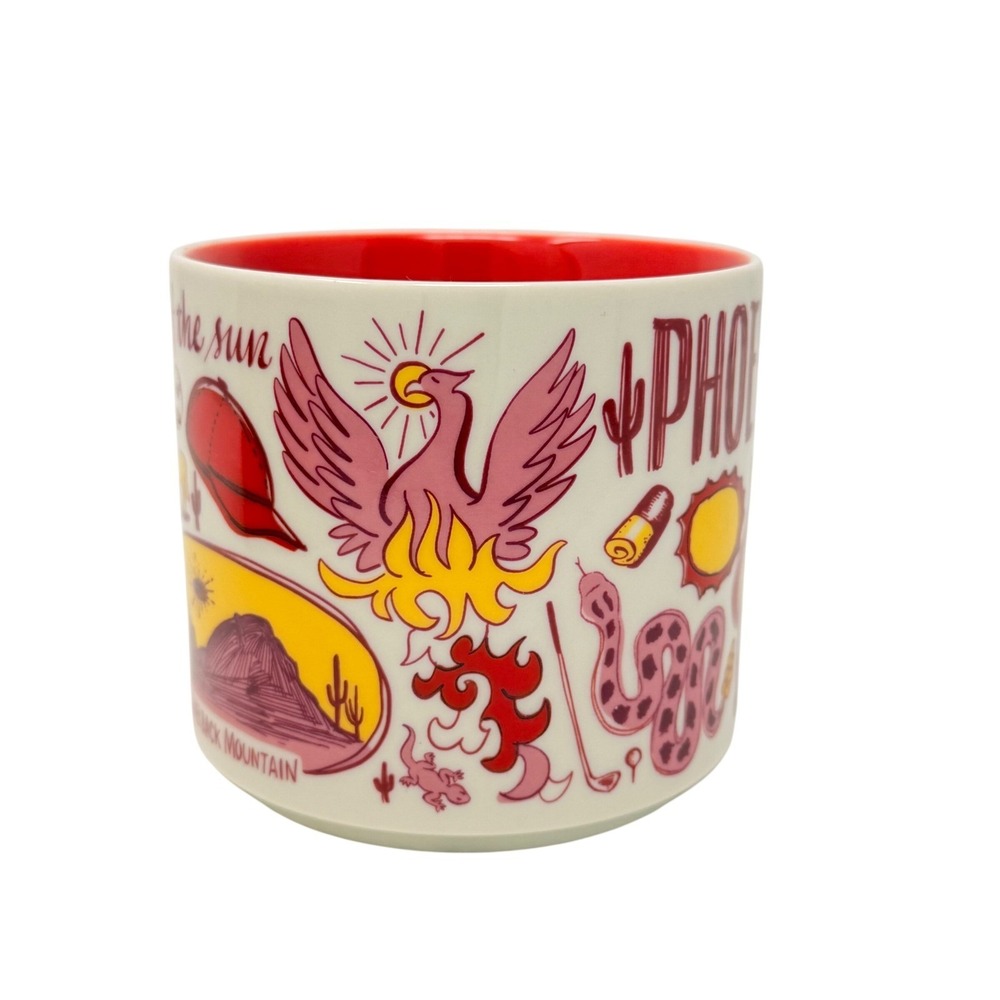 Starbucks Coffee Mug Phoenix 14oz White Red Been There Series Boxed 2022 - Picture 7 of 16